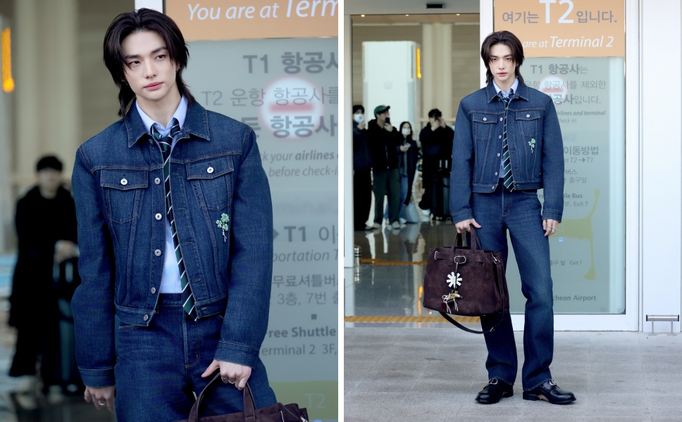 [공항패션] 스키즈 현진, 모델 소화력 앞서는 '청청' 디올룩 28-Image